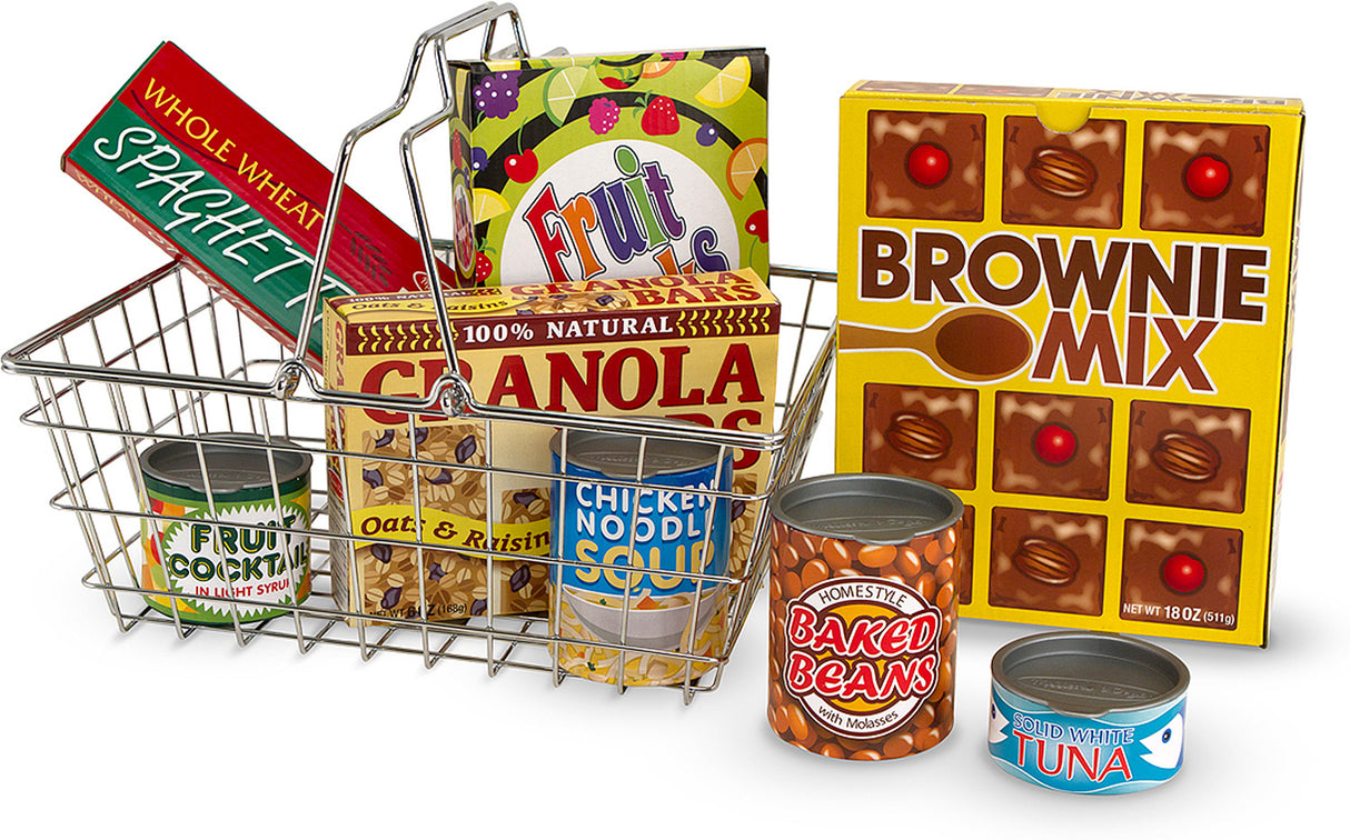 Let's Play House! Grocery Basket with Play Food
