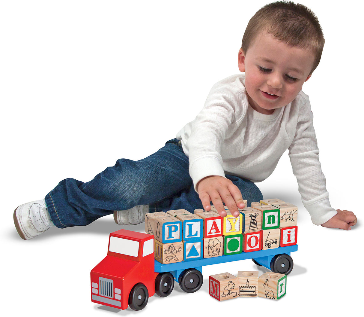 Alphabet Blocks Wooden Truck