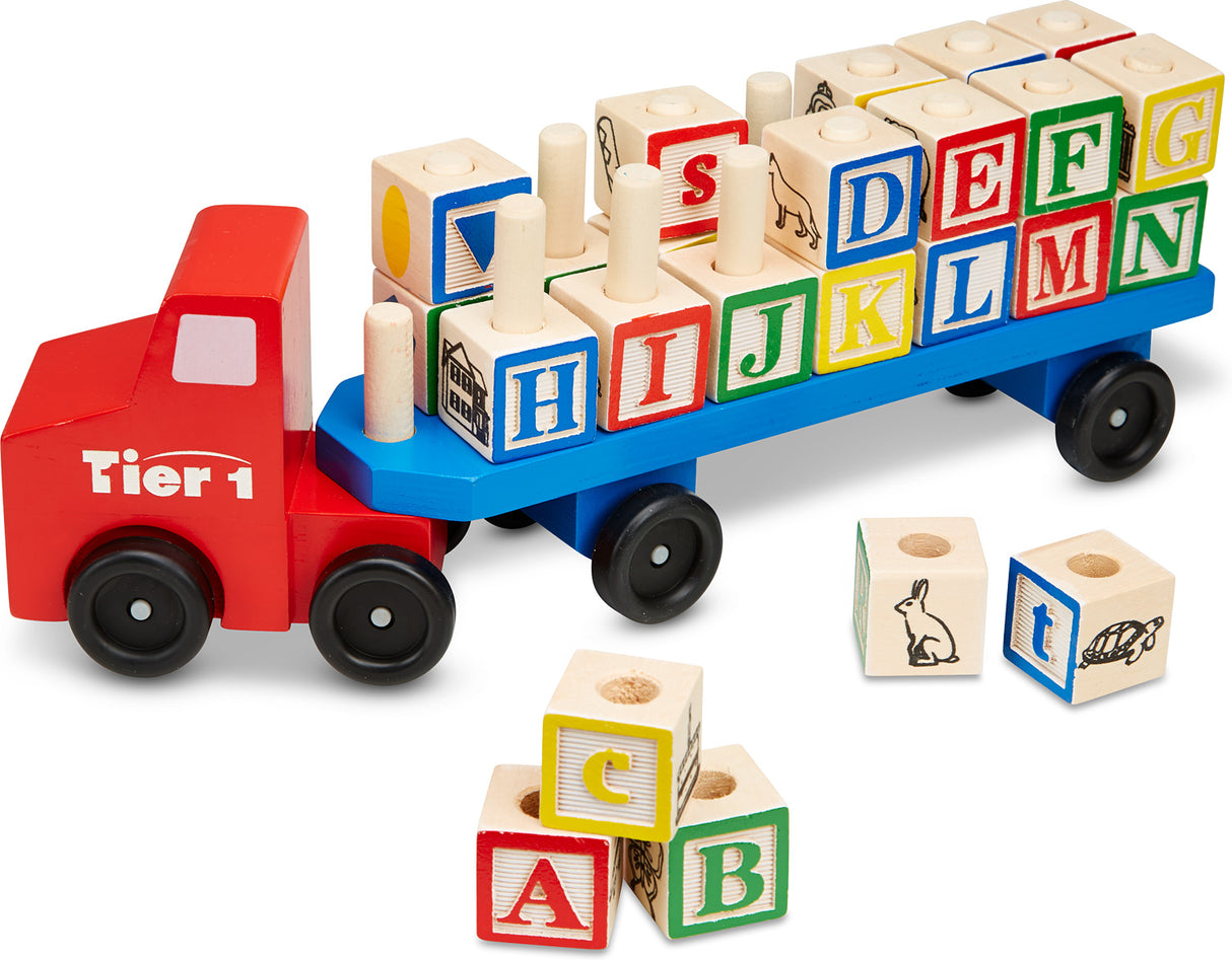 Alphabet Blocks Wooden Truck