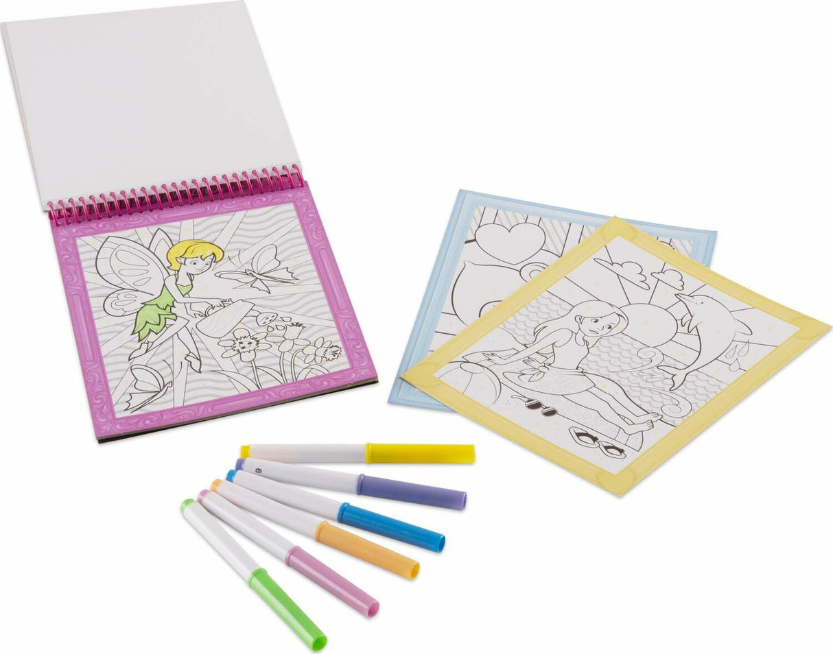 On the Go Color by Numbers Kids' Design Boards With 6 Markers - Unicorns, Ballet, Kittens, and More