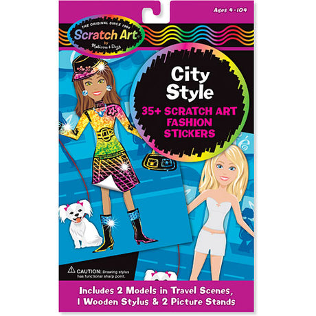 City Style Scratch Art Fashion Stickers