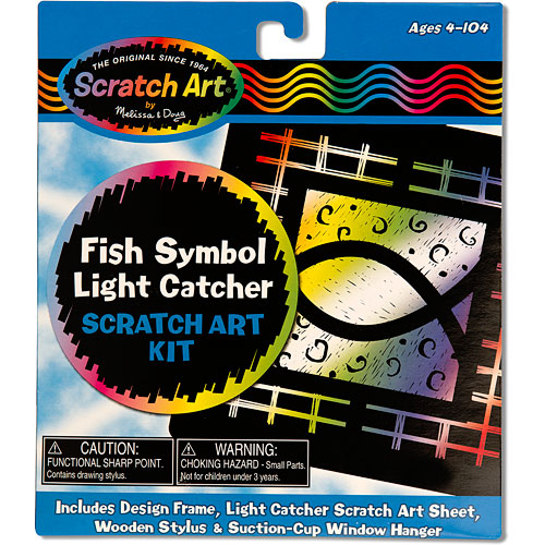 Fish Symbol Light Catcher Scratch Art Kit