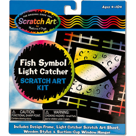 Fish Symbol Light Catcher Scratch Art Kit