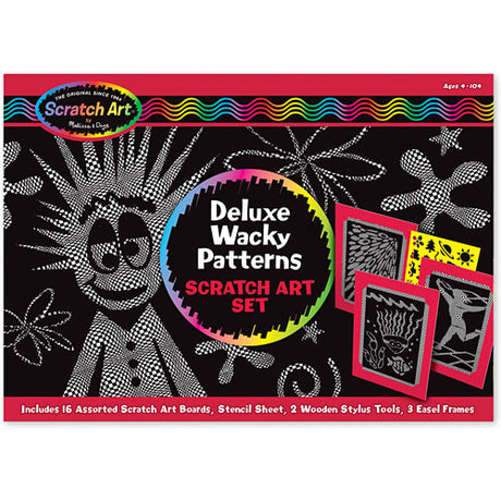 Deluxe Wacky Patterns Scratch Art Set