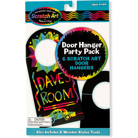 Door Hanger Scratch Art Party Pack