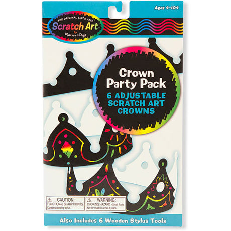 Crown Scratch Art Party Pack