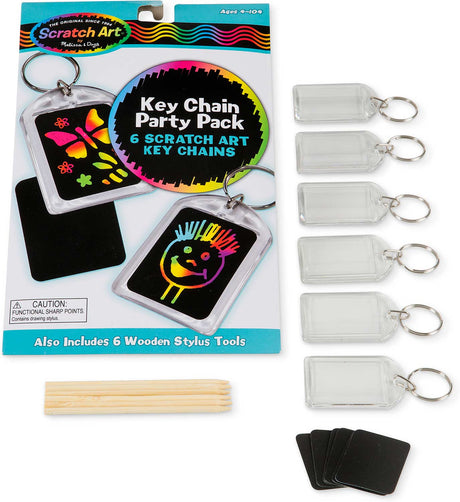 Key Chain Scratch Art Party Pack