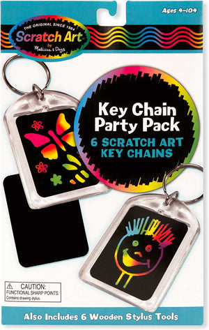 Key Chain Scratch Art Party Pack