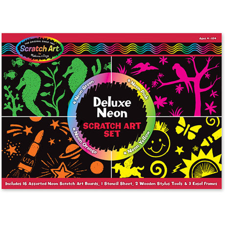 Deluxe Neon Scratch Art Set