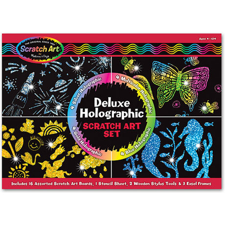 Deluxe Holographic Scratch Art Set