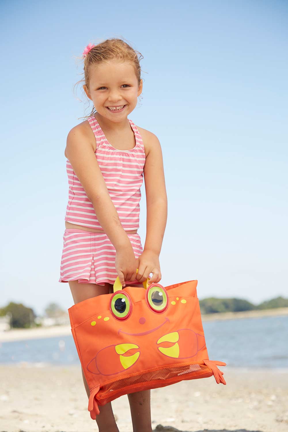 Clicker Crab Kids' Beach Tote Bag