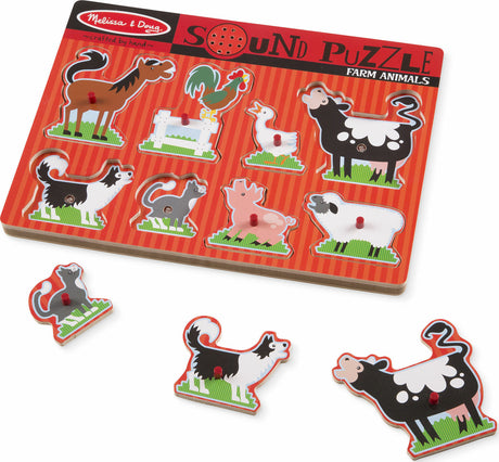 Farm Animals Sound Puzzle - 8 Pieces