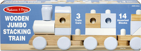 Wooden Jumbo Stacking Train - Natural