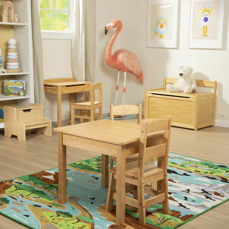 Pair of Solid Wood Chairs 2-Piece Set