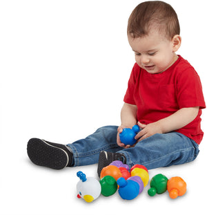 Build an Inchworm Pop Blocs Learning Toy