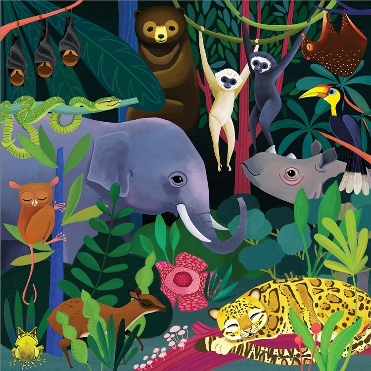 Jungle Illuminated 500 Piece Glow in the Dark Family Puzzle