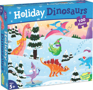 Puzzle: Holiday Dinosaurs (100 pc)