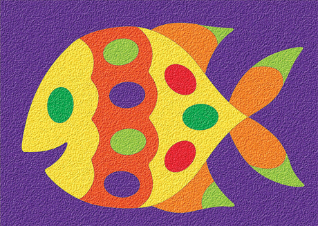 Crepe Rubber Puzzle - Fish 15pc