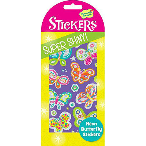 Peaceable Kingdom Super Shiny! Neon Butterfly Sticker Pack