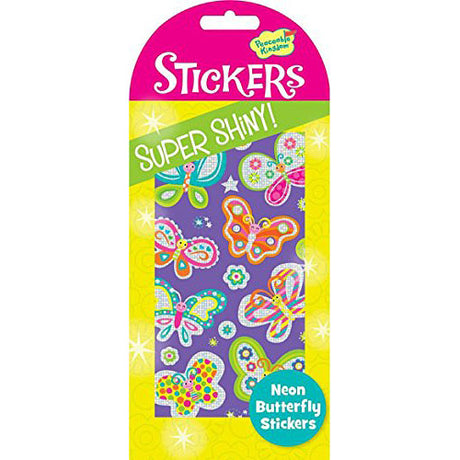 Peaceable Kingdom Super Shiny! Neon Butterfly Sticker Pack