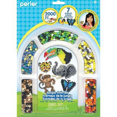 Perler Beads 80-62989 Jungle Animals Activity Kit