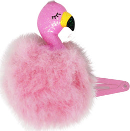 Fluffly flamingo hairclips