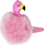 Fluffly flamingo hairclips