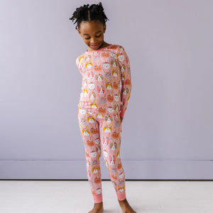 LIMITED EDITION Boho Bunnies Two-Piece Bamboo Viscose Pajama Set 7/8