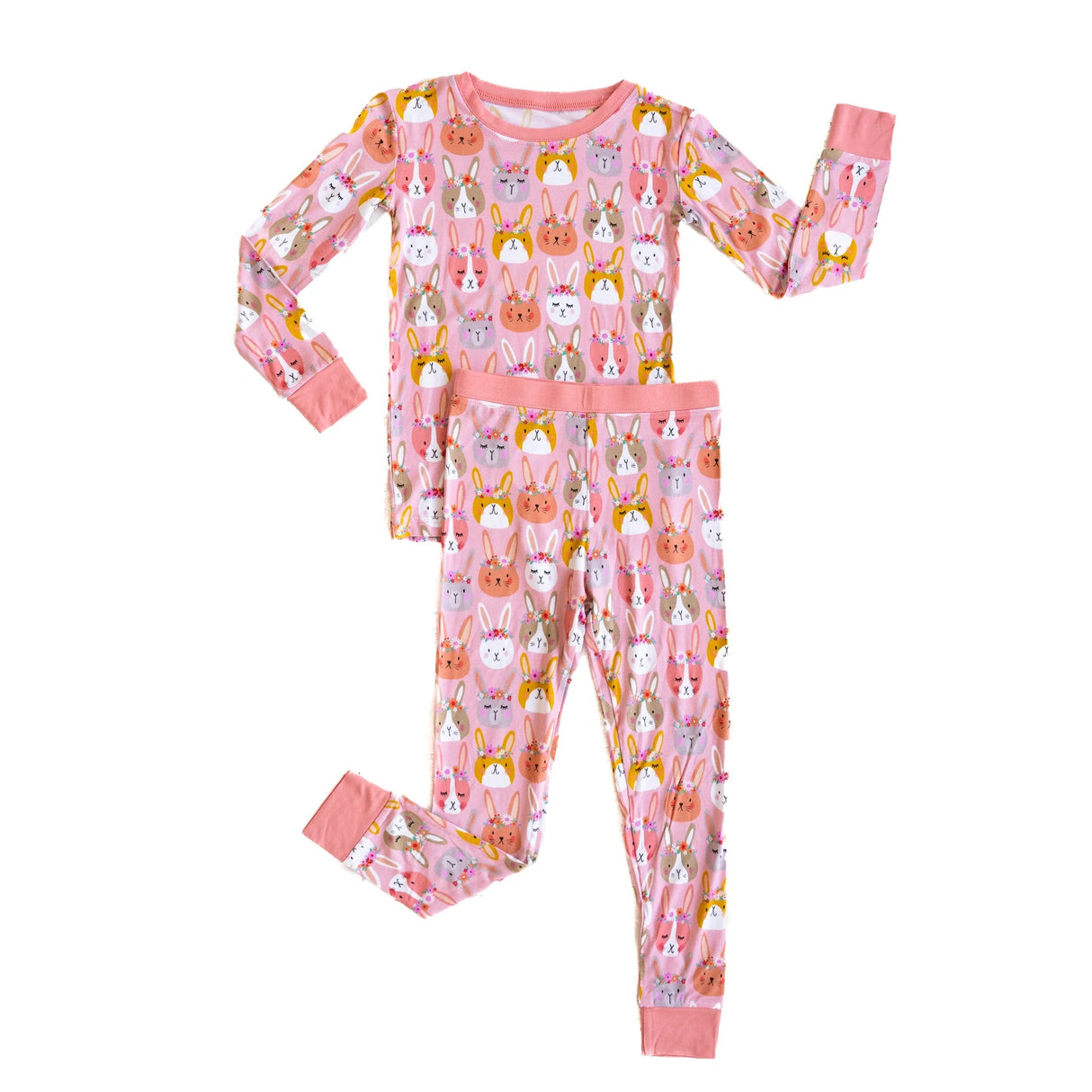 LIMITED EDITION Boho Bunnies Two-Piece Bamboo Viscose Pajama Set 7/8