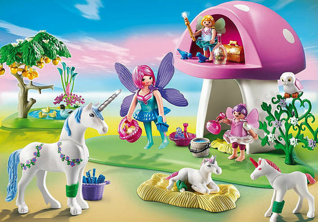 Fairies With Toadstool House