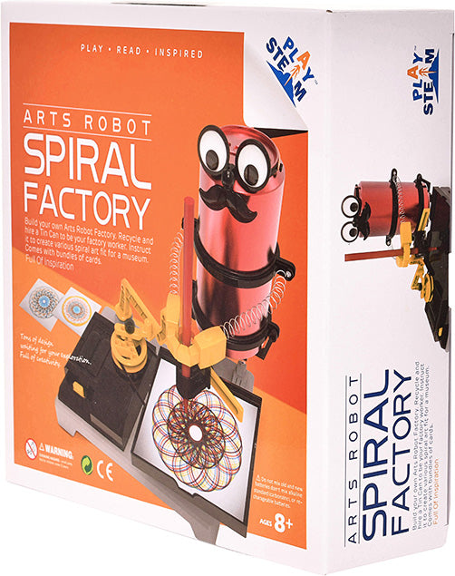 PlaySTEAM Arts Tin Can Robot Spiral Design Factory 