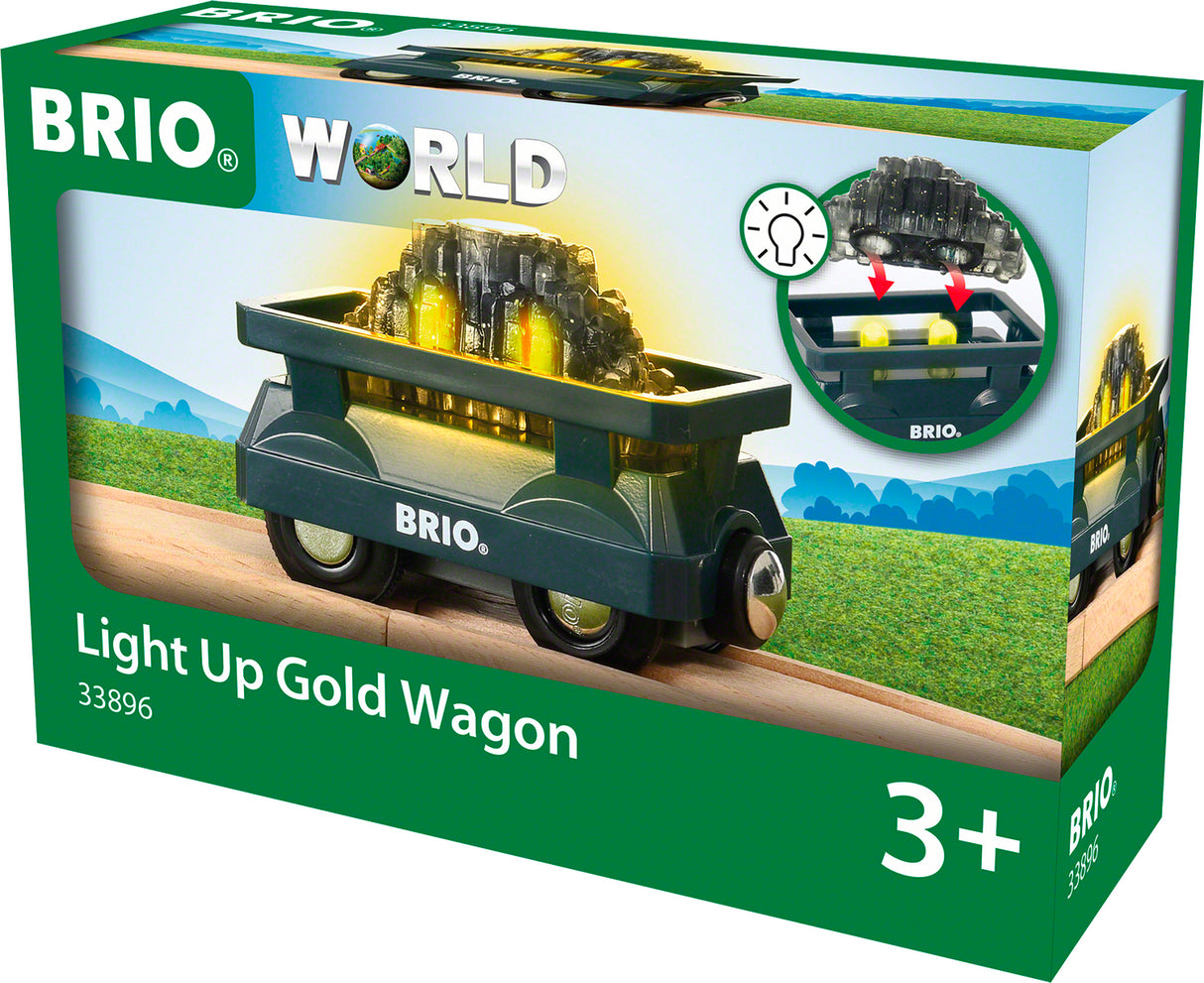 BRIO Light Up Gold Wagon