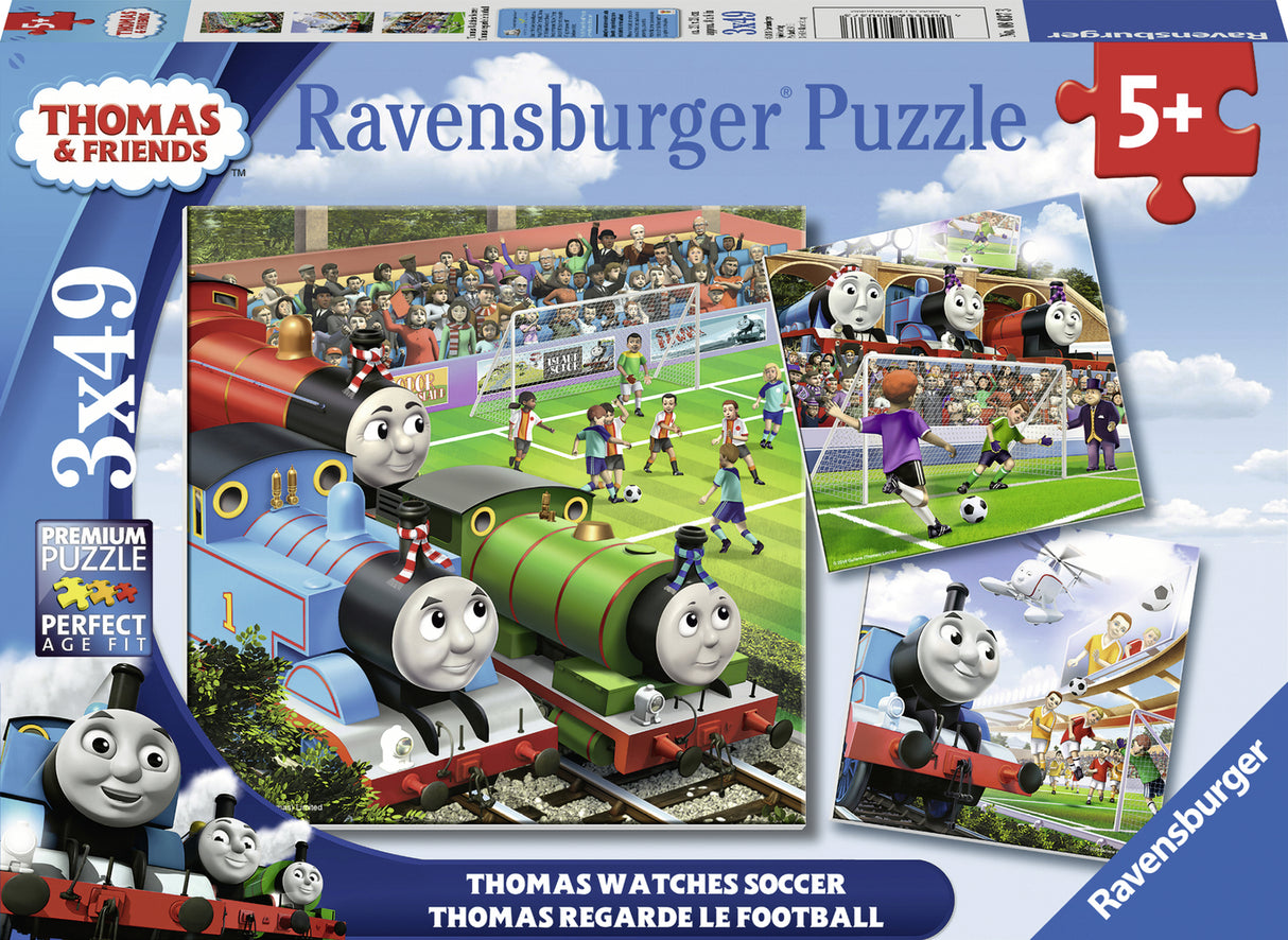 Thomas Watches Soccer (3 x 49 pc Puzzles)