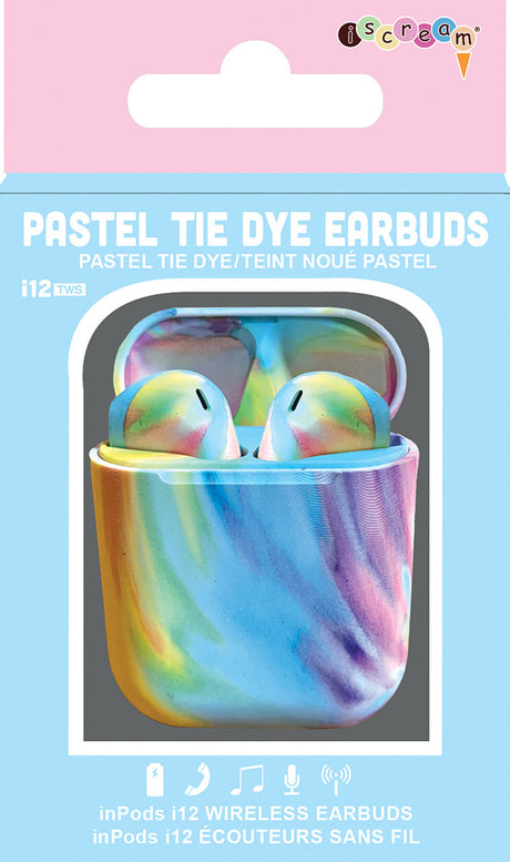 Pastel Tie Dye Earbuds