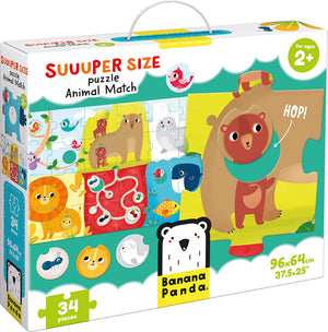 Suuuper Size Animal Match Puzzle