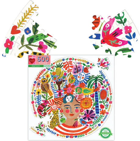 Positivity 500 Piece Round Puzzle