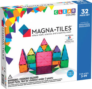 Magna-Tiles Clear Colors 32 Piece Set