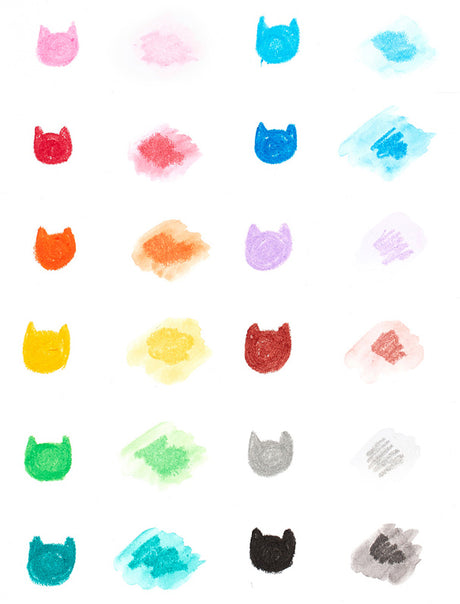 Cat Parade Twist-Up Watercolor Gel Crayons - Set of 12