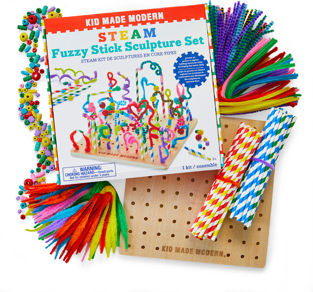 Kid Made Modern STEAM Fuzzy Stick Sculpture Set