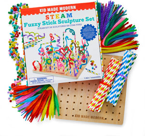 Kid Made Modern STEAM Fuzzy Stick Sculpture Set