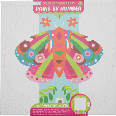 Colorific Canvas Kit Paint-By-Number Kit: Marvelous Moth