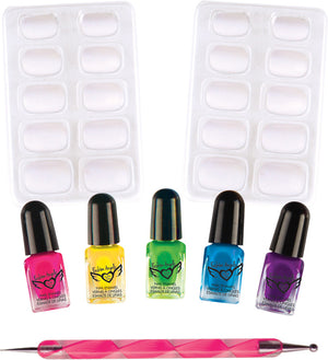 Neon Tie Dye Nails Mani Design Kit