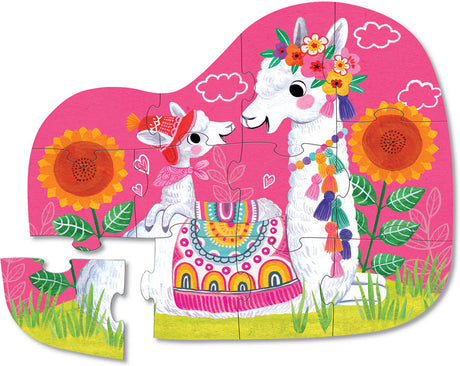 Mini Puzzle 12pc - Llama Love