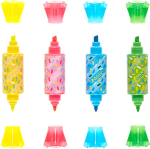 Sugar Joy Berry Candy Scented Double-Ended Highlighters - Set of 4