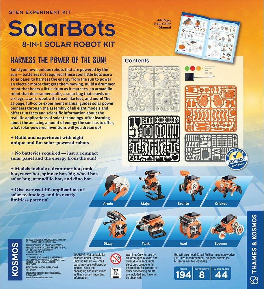 Solarbots: 8-in-1 Solar Robot Kit