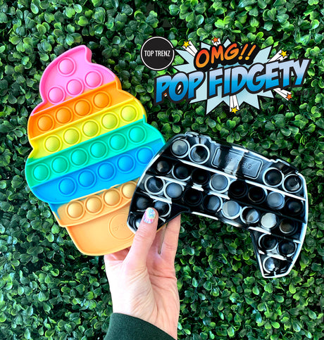 OMG Pop Fidgety - Tie-dye Game Controller (Glow-in-the-dark)