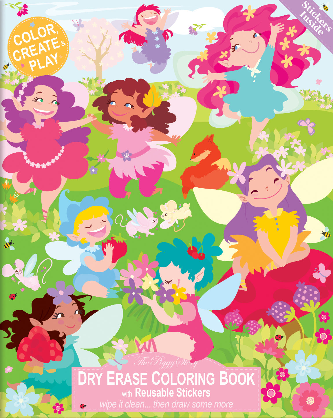 Dry Erase Coloring Book - Fairy Garden