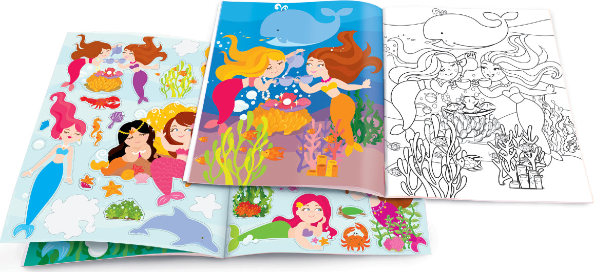 Dry Erase Coloring Book - Magical Mermaids