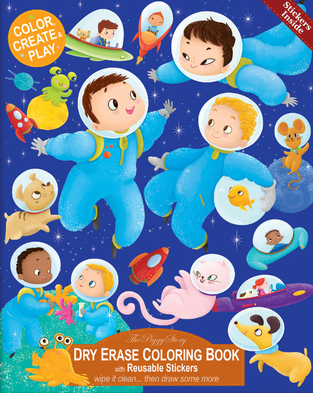 Dry Erase Coloring Book - Space Adventure