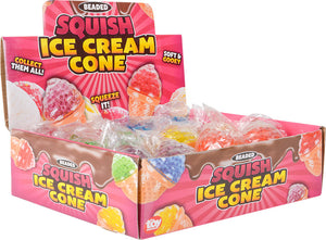 3.5" Squeezy Bead Ice Cream Cone
